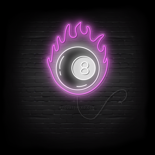 8 Ball LED Neon Sign