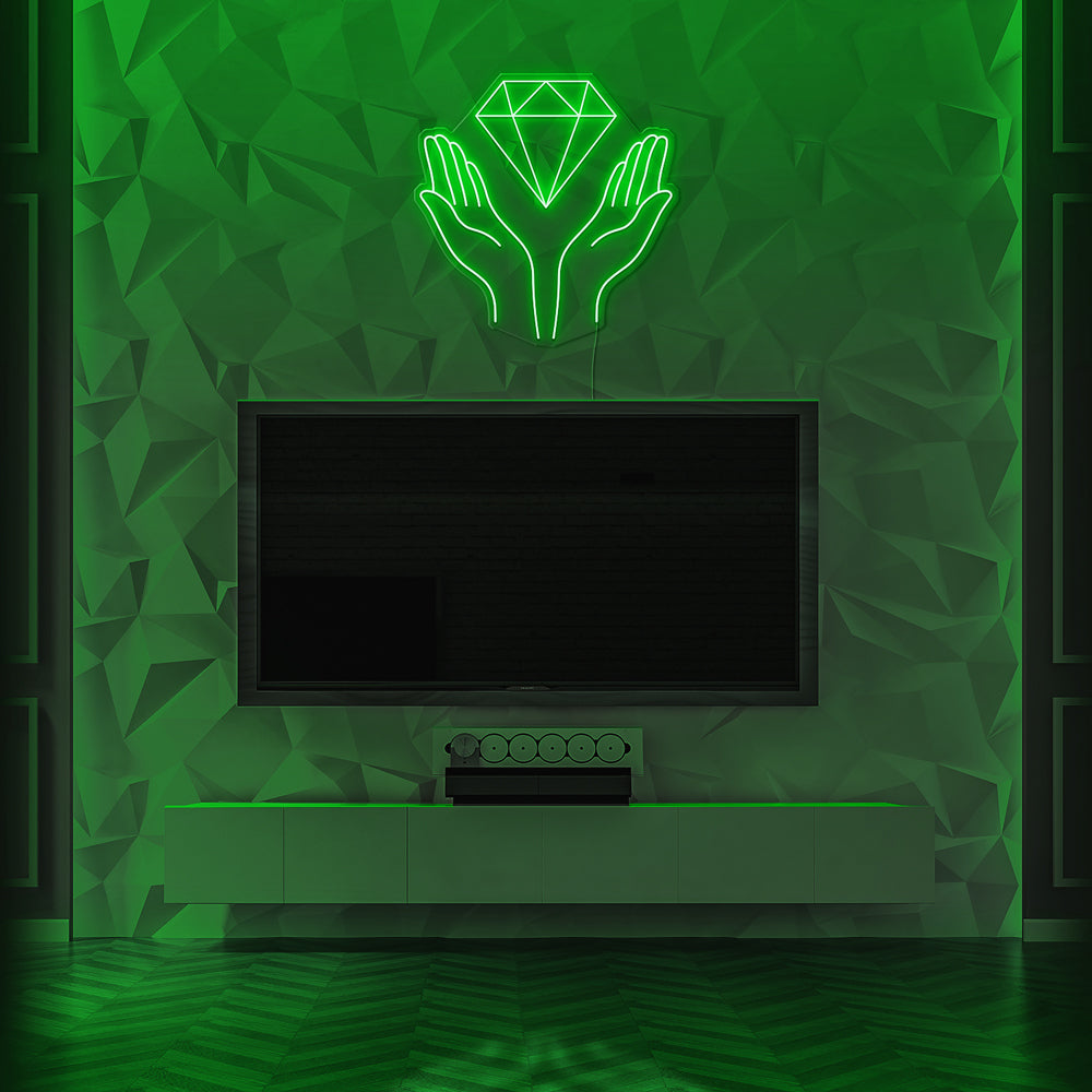 Diamond Hands  Neon LED Sign