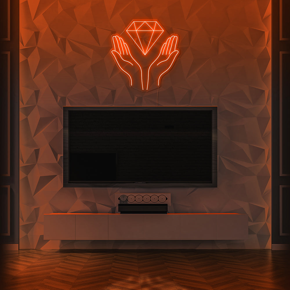 Diamond Hands  Neon LED Sign