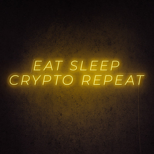 Eat Sleep Crypto Repeat Neon LED Sign