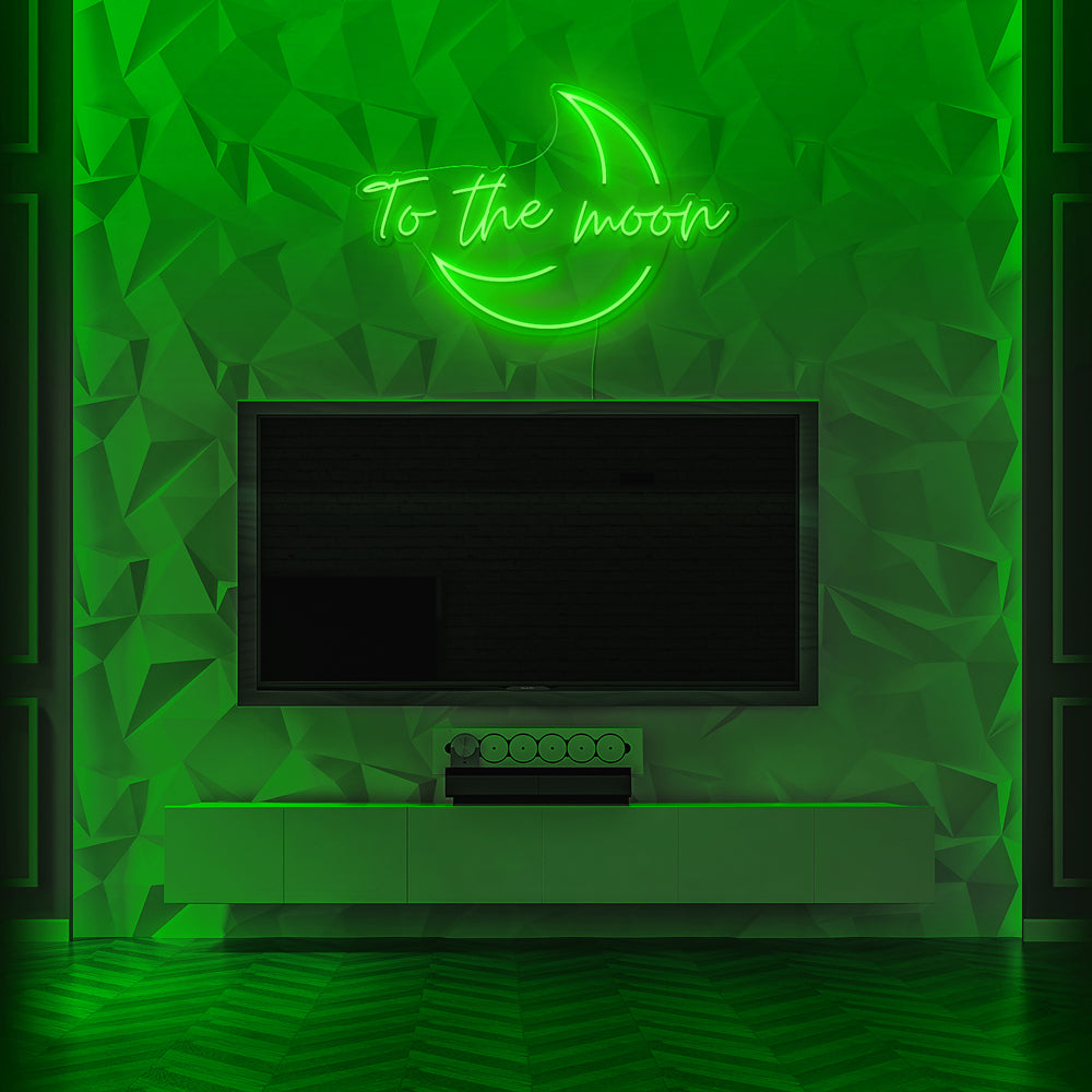 To The Moon Neon LED Sign