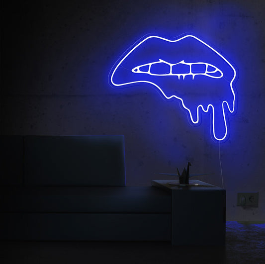 Dripping Lips LED Neon Sign