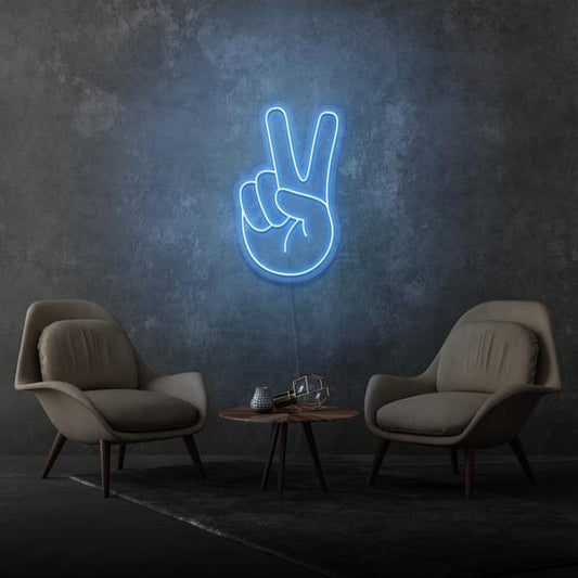 Peace Hand LED Neon Sign