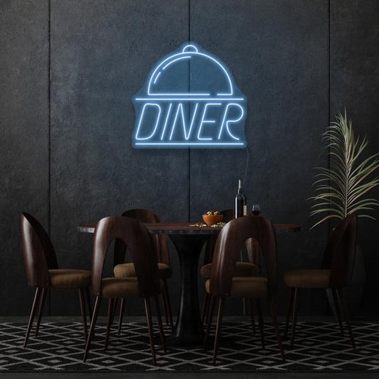 Diner On A Silver Platter LED Neon Sign