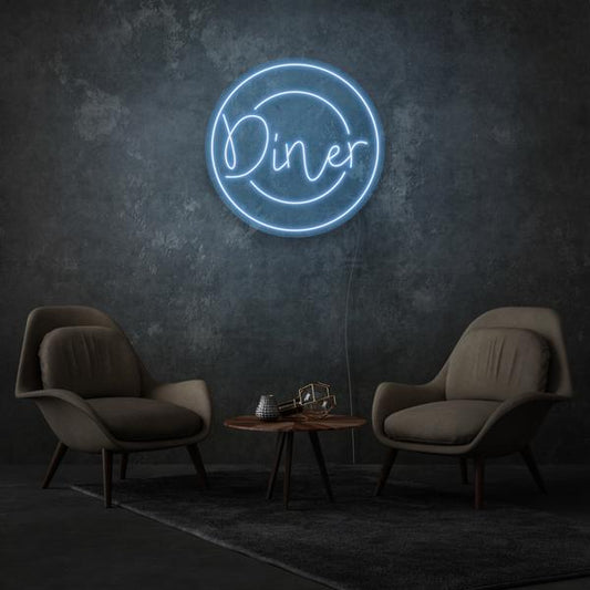 Diner On A Plate LED Neon Sign