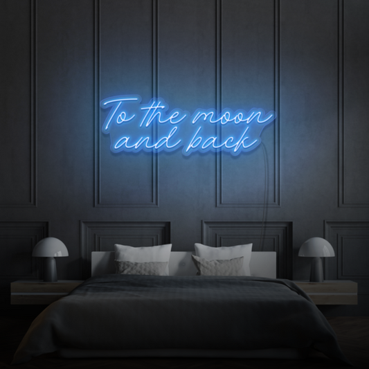 To the Moon and Back LED Neon Sign