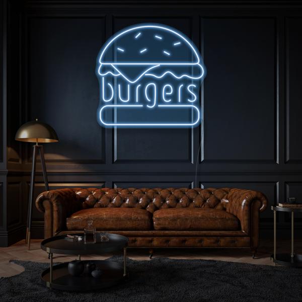 Burgers LED Neon Sign