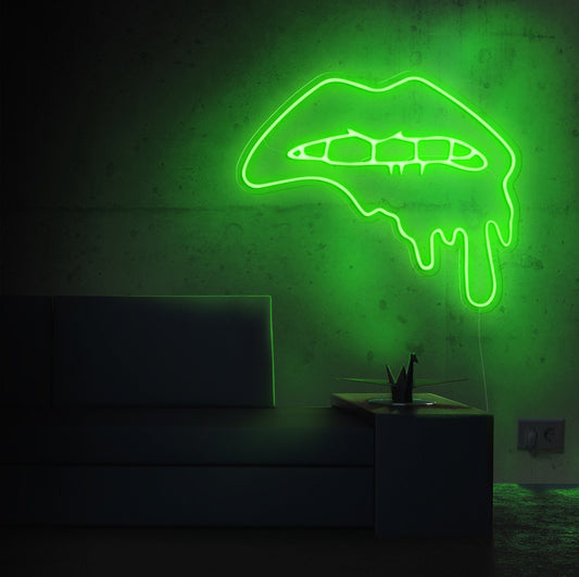Dripping Lips LED Neon Sign