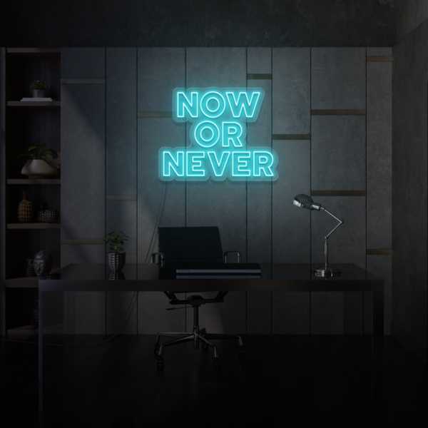 Now or Never LED Neon Sign