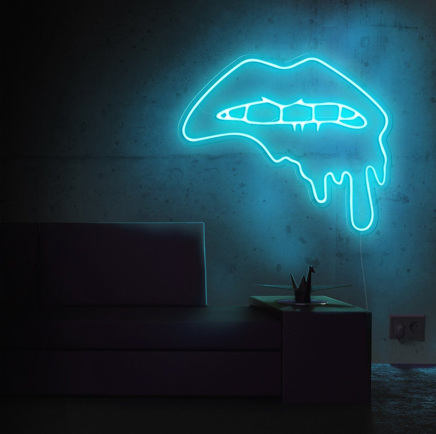 Dripping Lips LED Neon Sign