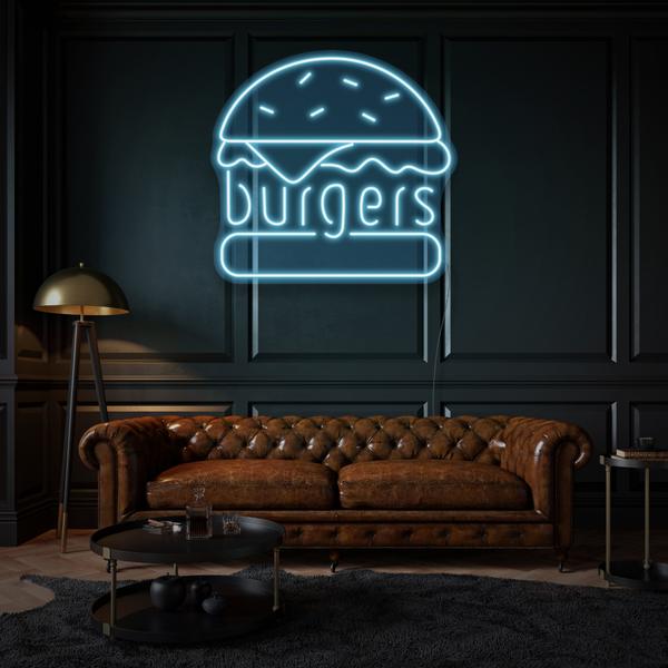Burgers LED Neon Sign