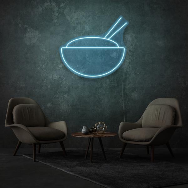 Bowl With Chopsticks LED Neon Sign