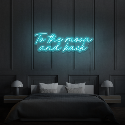 To the Moon and Back LED Neon Sign