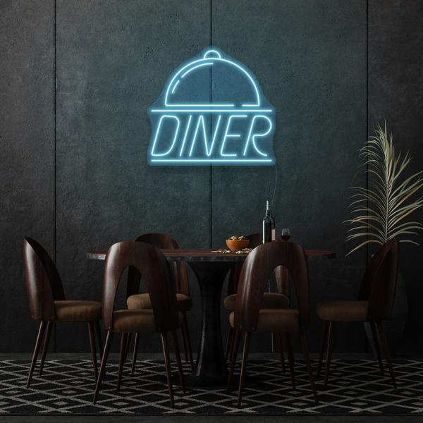 Diner On A Silver Platter LED Neon Sign