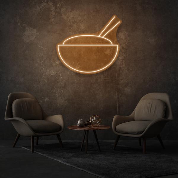 Bowl With Chopsticks LED Neon Sign