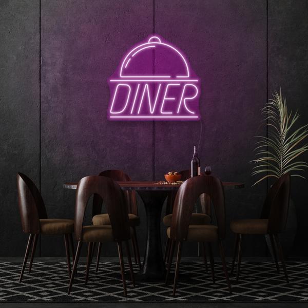 Diner On A Silver Platter LED Neon Sign