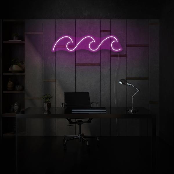 Three Waves LED Neon Sign, Beach Theme Neon Sign