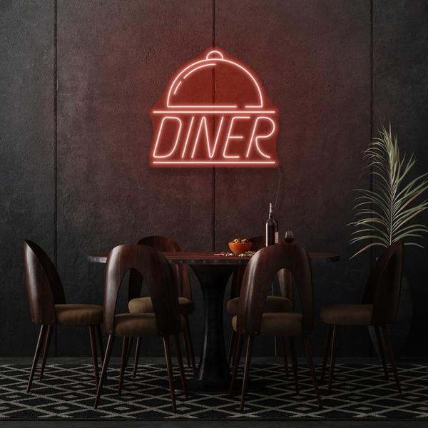 Diner On A Silver Platter LED Neon Sign