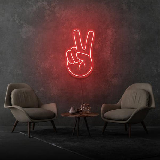 Peace Hand LED Neon Sign