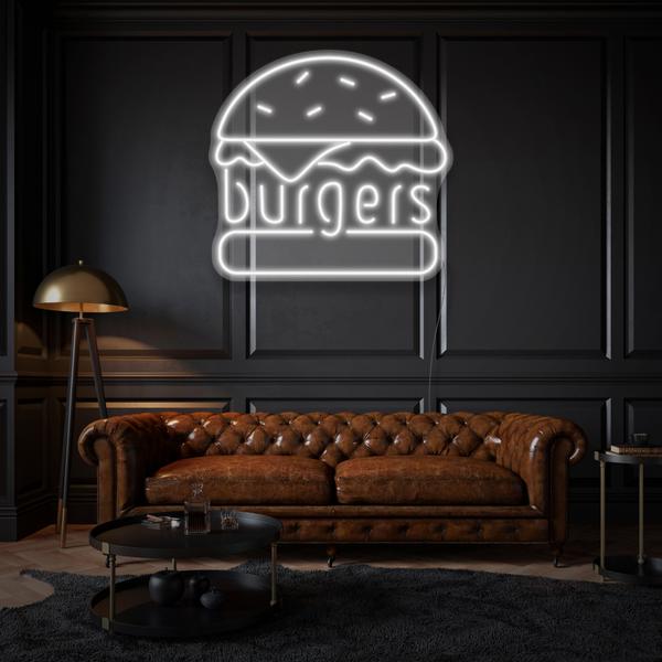 Burgers LED Neon Sign