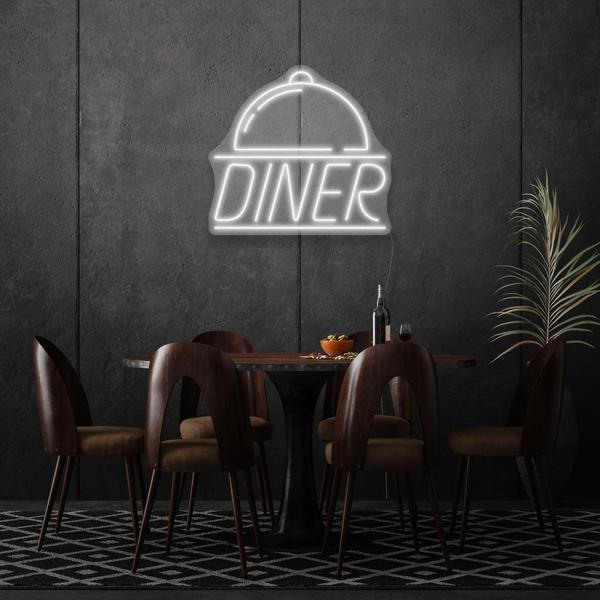 Diner On A Silver Platter LED Neon Sign