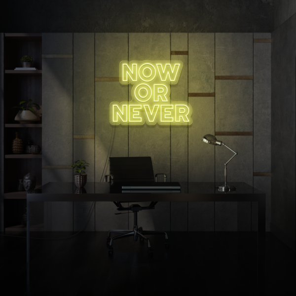 Now or Never LED Neon Sign