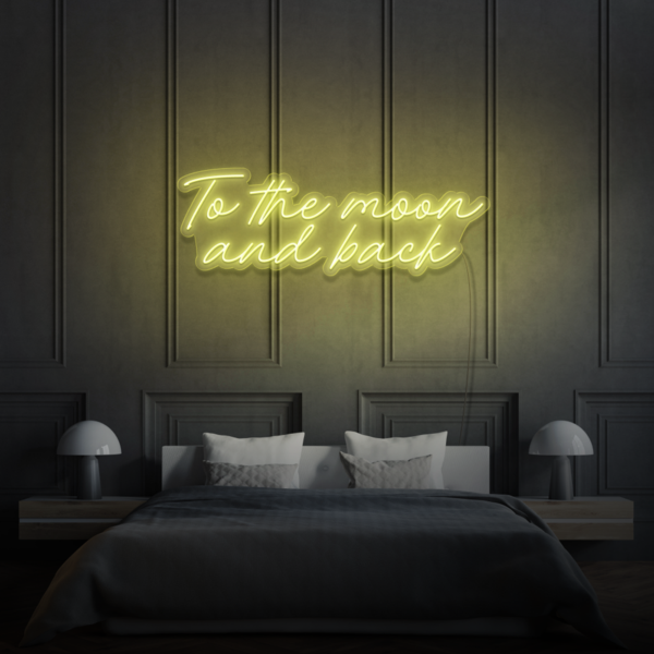 To the Moon and Back LED Neon Sign