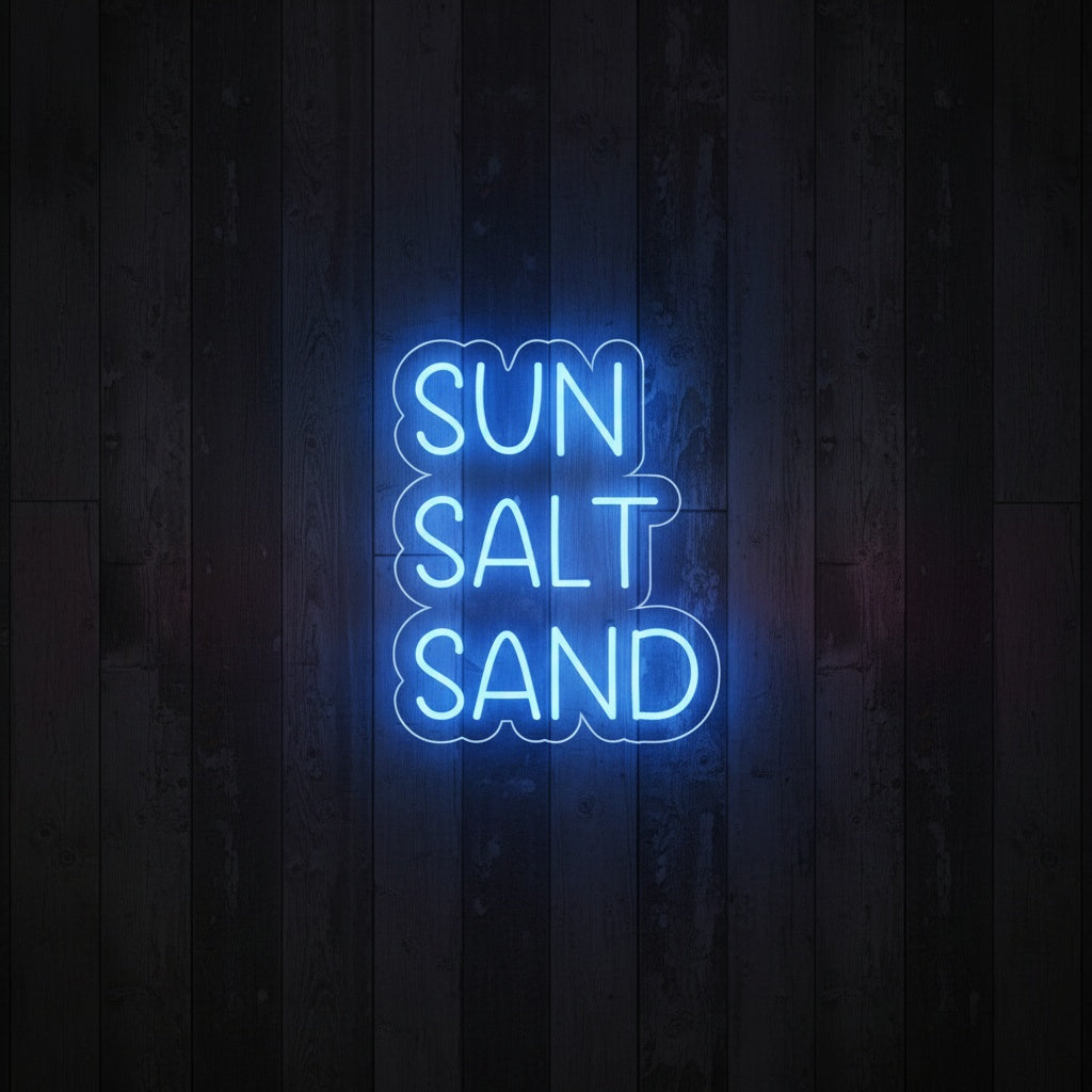 Sun Salt Sand LED Neon Sign, Beach Theme Neon Sign