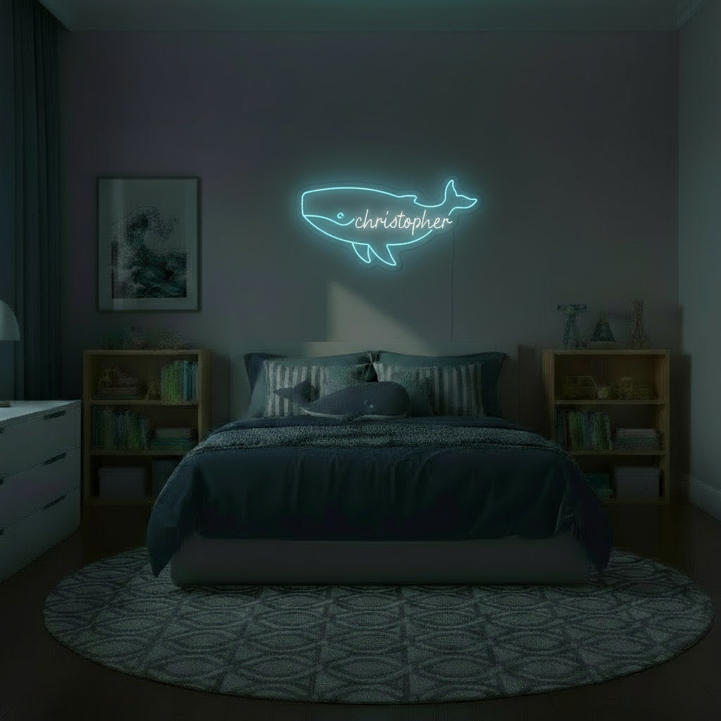 Custom Name Whale LED Neon Sign