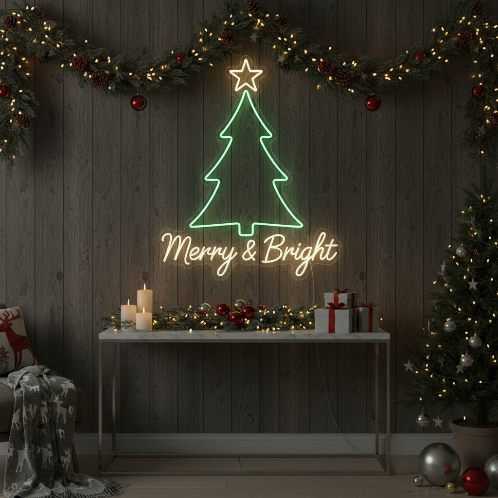 Merry and Bright LED Neon Sign