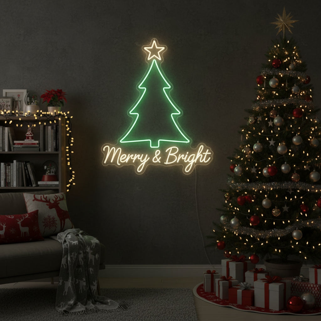 Merry and Bright LED Neon Sign