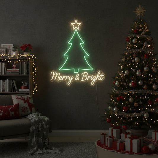 Merry and Bright LED Neon Sign