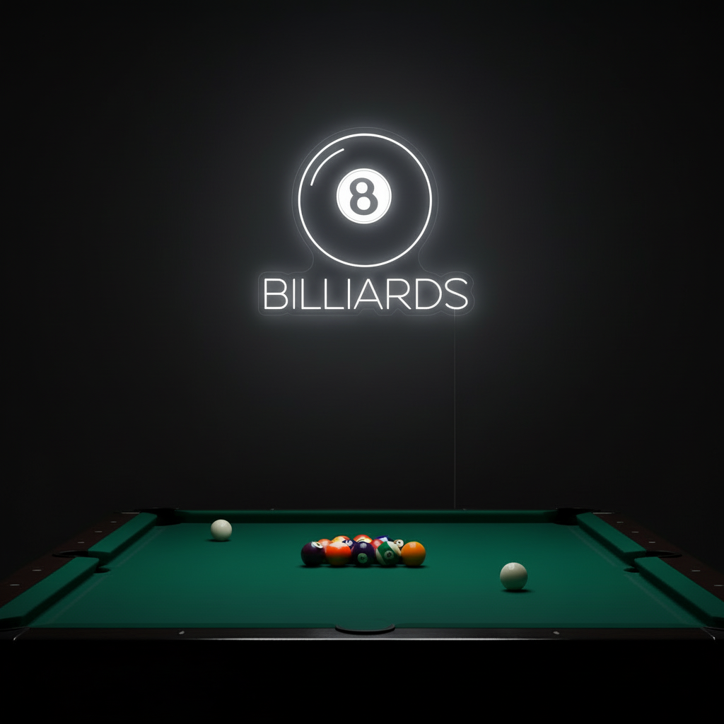 8 Ball Billiards LED Neon Sign