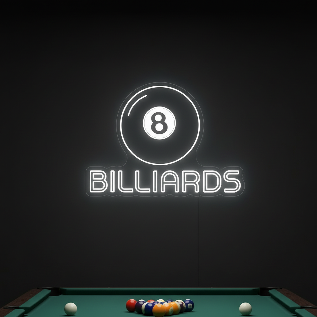 Billiards 8 Ball LED Neon Sign