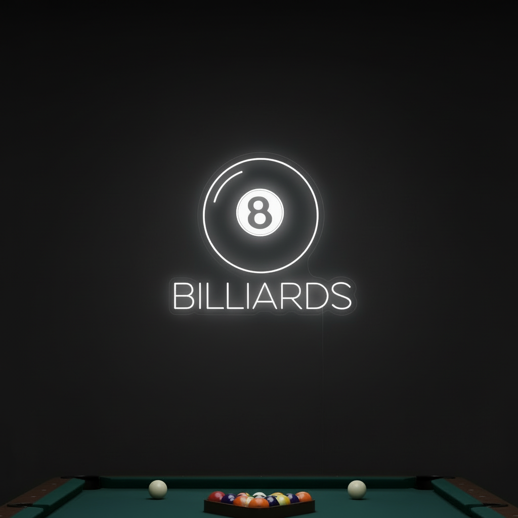 8 Ball Billiards LED Neon Sign