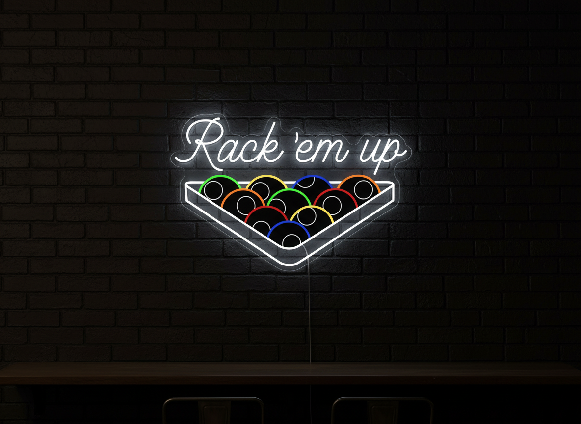 Rack ‘em Up LED Neon Sign