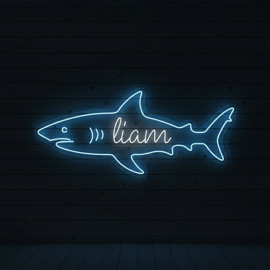 Custom Name Shark LED Neon Sign