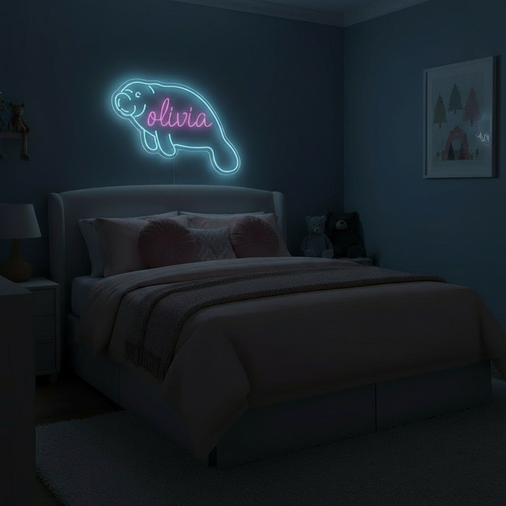 Custom Name Manatee LED Neon Sign