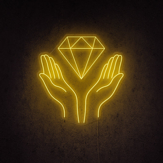 Diamond Hands  Neon LED Sign