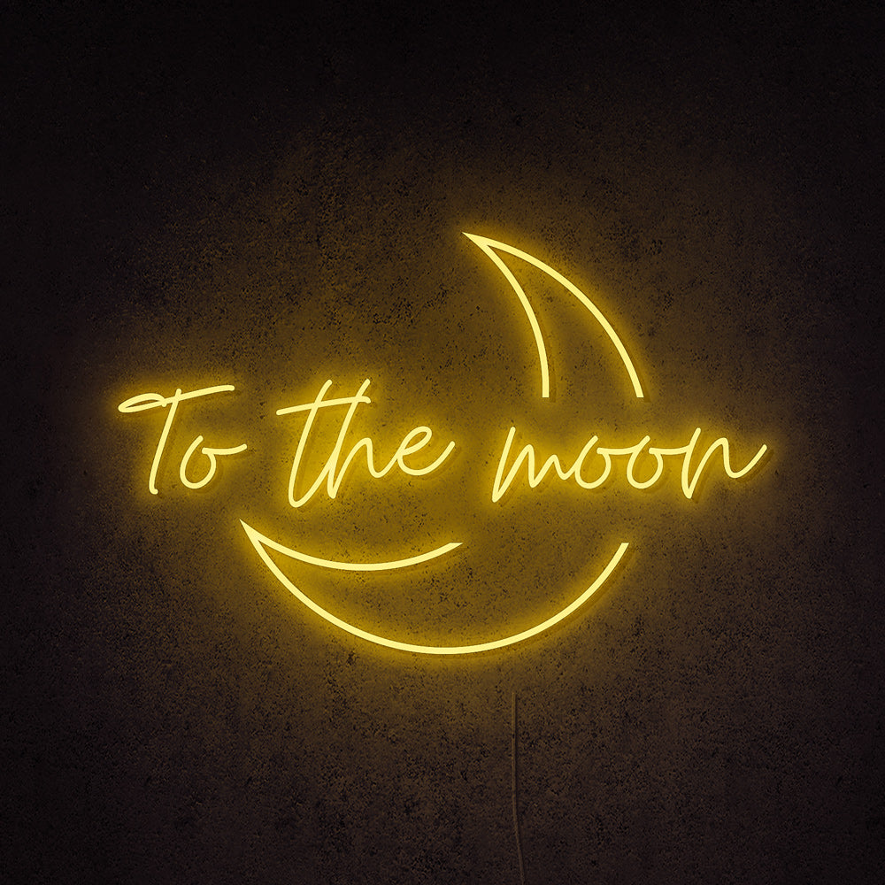 To The Moon Neon LED Sign