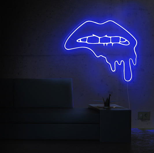 Dripping Lips LED Sign