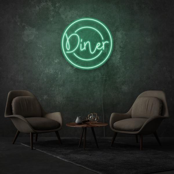 Diner On A Plate LED Sign