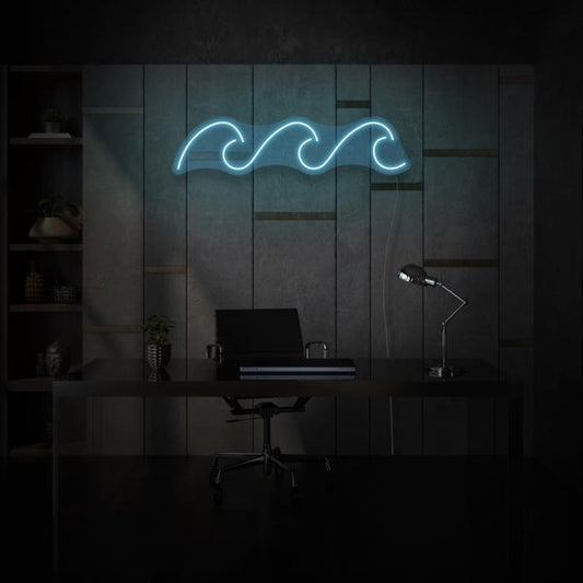 Three Waves LED Neon Sign, Beach Theme Neon Sign