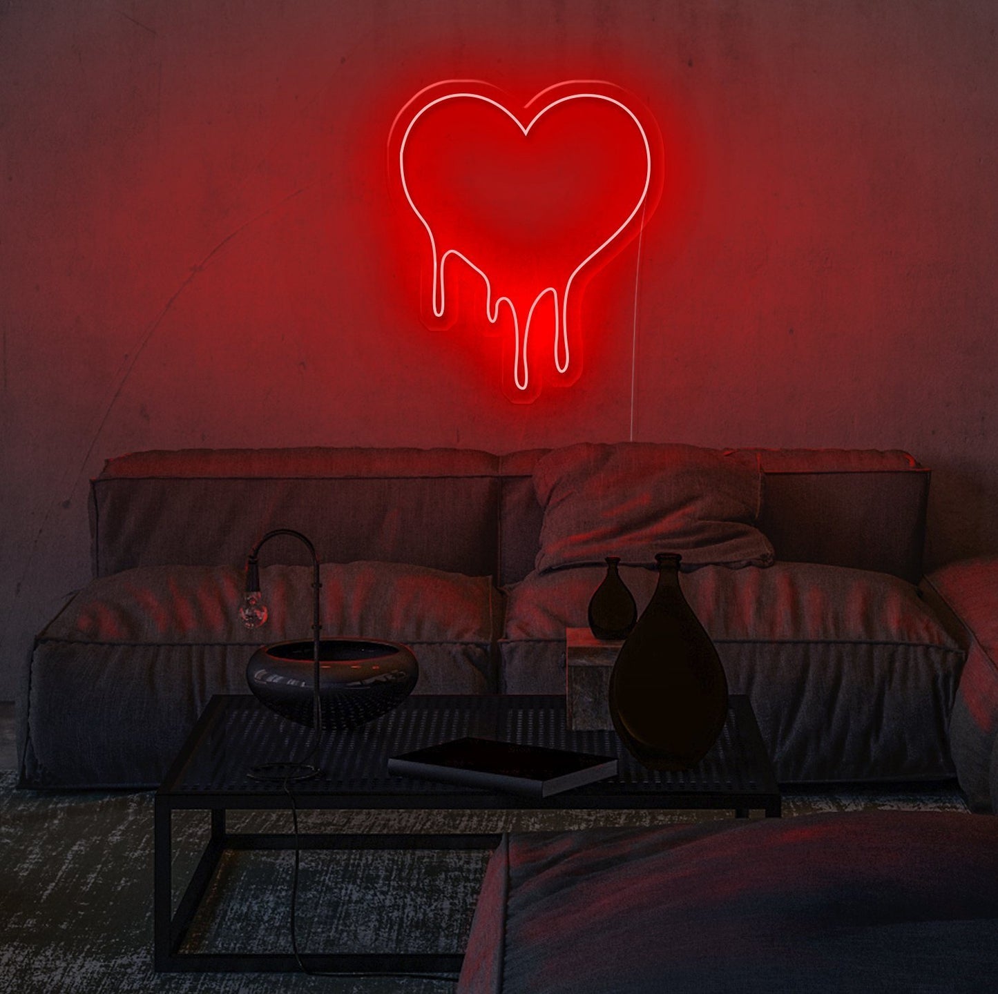Dripping Heart LED Sign