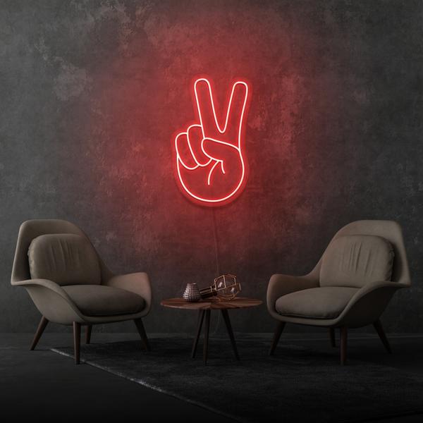 Peace Hand LED Neon Sign – My Custom LED
