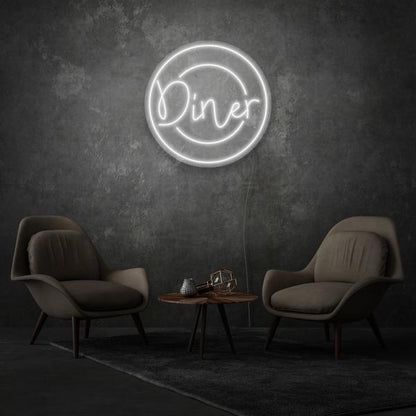 Diner On A Plate LED Neon Sign