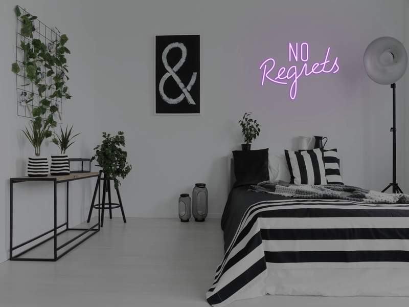 No Regrets LED Sign